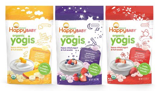 Happy Baby Organic Yogis Variety Pack, Mixed Berry Strawberry Banana Mango