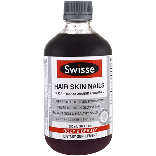 Swisse, Ultiboost，头发皮肤指甲（二氧化硅+血橙+维生素C），16.9液体盎司（500毫升）