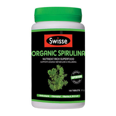 16 Swisse Ultiboost Certified Organic Spirulina Tab X 100