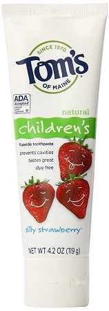 Tom's of Maine Anticavity Fluoride Children's Toothpaste, Silly Strawberry, 4.2 Ounce, 3 Count