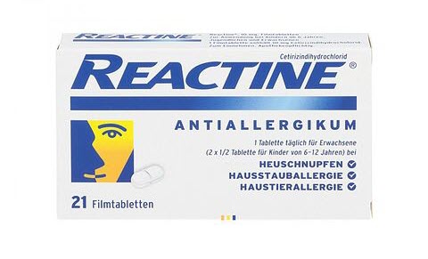 德国Reactine 抗花粉动物毛发过敏药