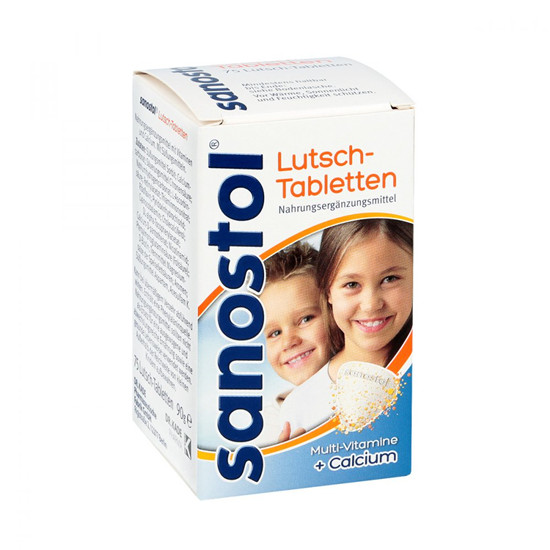 德国Sanostol 儿童复合维生素钙含化片 (75 stk) 