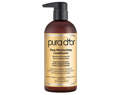 PURA D'OR Deep Moisturizing Conditioner Treatment for Dry Thinning Hair, Infused with Organic Argan Oil, Biotin & Natural Ingredients, 16 Fl Oz