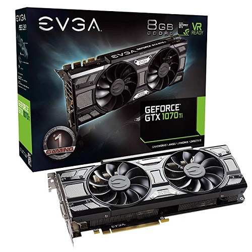 EVGA GeForce GTX 1070 Ti SC GAMING ACX 3.0 Black Edition, 8GB GDDR5, EVGA OCX Scanner OC, White LED, DX12OSD Support (PXOC) Graphics Card 08G-P4-5671-KR