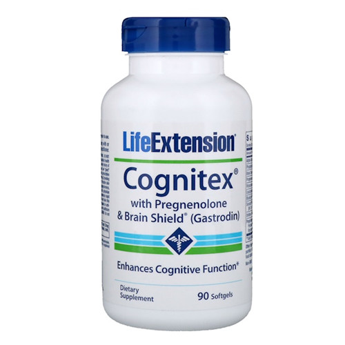 Life Extension Cognitex，添加孕烯醇酮和脑盾（天麻素）