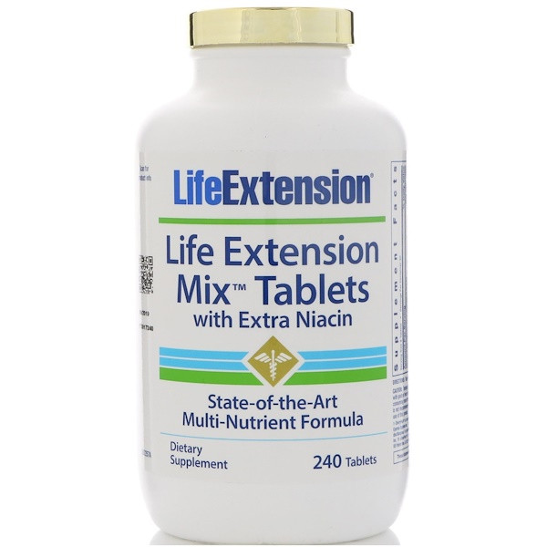 Life Extension Mix 片剂（含烟酸），240片