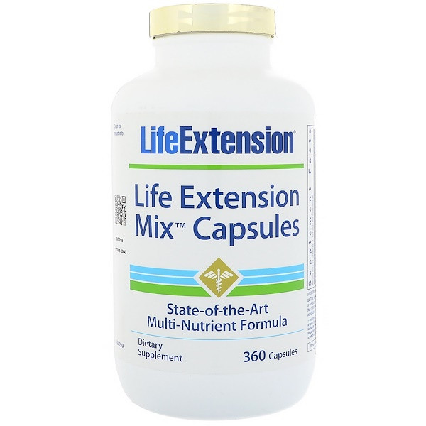 Life Extension Mix胶囊，360粒胶囊