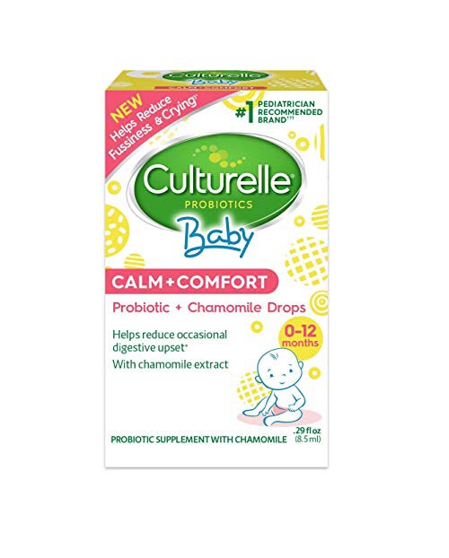 Culturelle Baby Calm + Comfort Probiotics + Chamomile Drops Helps Reduce Occasional Infant Digestive Upset, 0.29 fl. oz. Drops