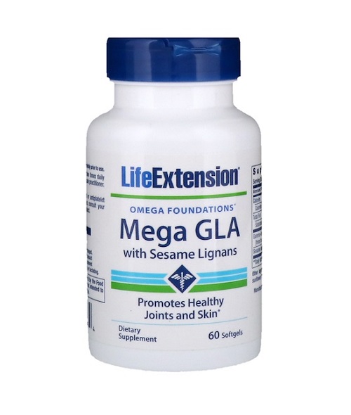 Life Extension Mega GLA，含芝麻木脂素 60粒