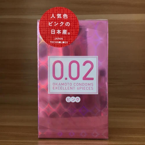 冈本 Okamoto PINK 002 粉色超薄避孕套6只装