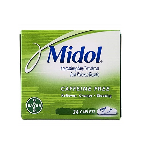 Midol, Caffeine Free, Menstrual Period Symptoms Relief Including Premenstrual Cramps, Pain, Headache, and Bloating
