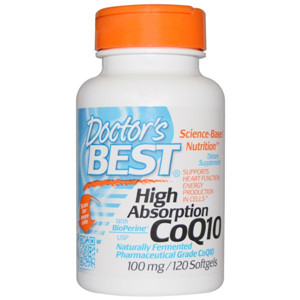 10 Doctor's Best, High Absorption CoQ10, 100 mg, 120 Softgels