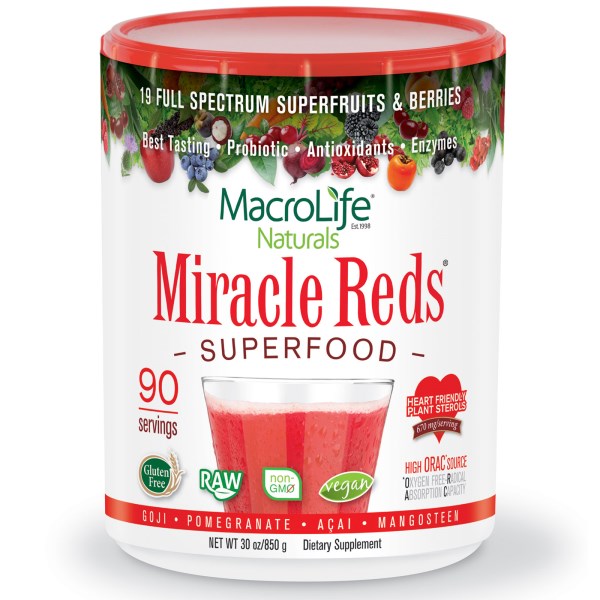 2 Macrolife Naturals, Miracle Reds Anti-Oxidant Super Food