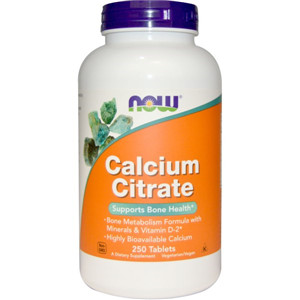 22 Now Foods, Calcium Citrate, 250 Tablets