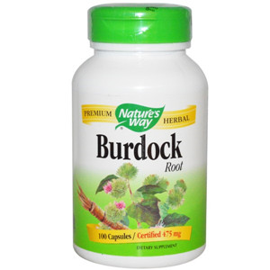 24 Nature's Way, Burdock Root, 475 mg, 100 Capsules