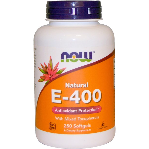 7 Now Foods, E-400, 100% Natural Mixed Tocopherols, 250 Softgels