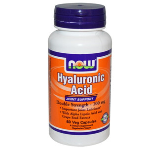 8-2Now Foods, Hyaluronic Acid, Double Strength, 100 mg, 60 Vcaps