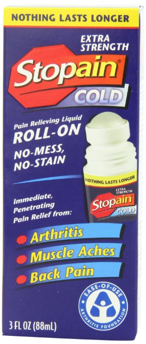 Stopain Extra Strength Pain Relief Roll-On, 3 Ounce