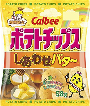 カルビー ポテトチップスしあわせバター 58g×12袋