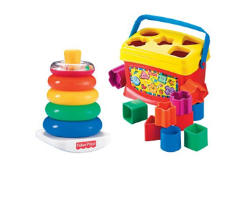1 Fisher-Price Baby's First Blocks and Rock Stack Bundle