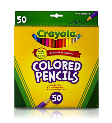 10 Crayola 50ct Long Colored Pencils (68-4050)