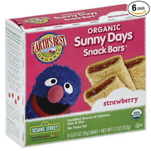 2 Earth's Best Organic Sunny Days Snack Bars, Strawberry, 8 Count (Pack of 6) ( 5.3 oz Packets )