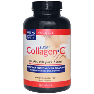 2 Neocell, Super Collagen + C, Type 1 & 3, 6,000 mg, 250 Tablets