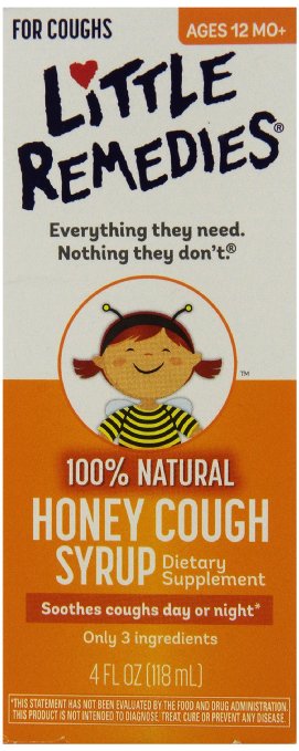 5 Little Remedies Honey Cough Syrup, 4 Fluid  Ounce