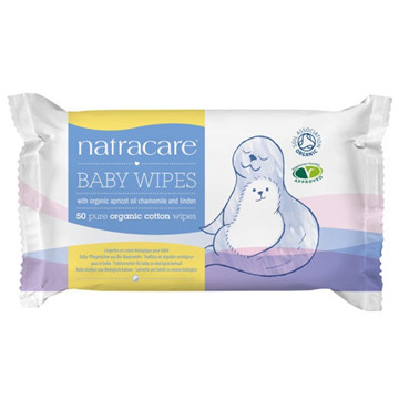 6 Natracare Organic Cotton Baby Wipes