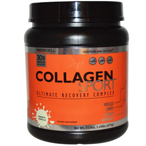 8-2Neocell, Collagen Sport, Ultimate Recovery Complex, French Vanilla, 23.8 oz (675 g)