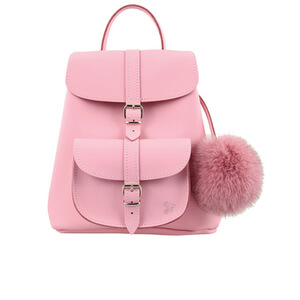 8 Grafea Women's Belle Fur Pom Backpack-Pink