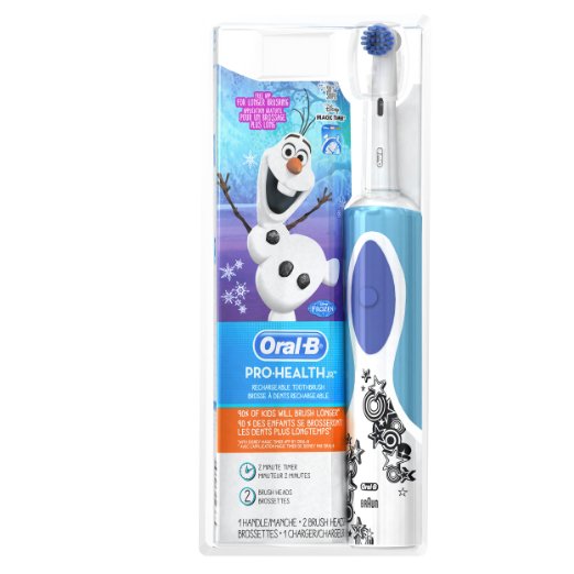 9 Oral-B Frozen Kids Electric Rechargeable Power Toothbrush Includes 2 Sensitive Clean Refills (for children 6+）