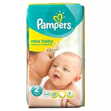 D-5 Pampers 帮宝适 newbaby 2号 金帮系列干爽纸尿裤2号 44片 适合3-6 kg