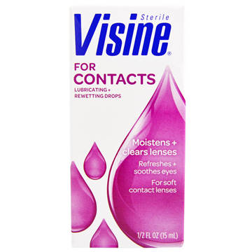 2 Visine隐形眼镜专用滴眼液 持续滋润护眼