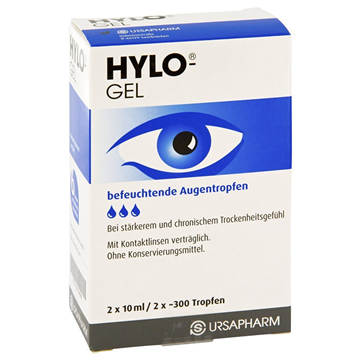 2 HYLO-GEL Augentropfen 润眼祛红 滴眼液 10ml