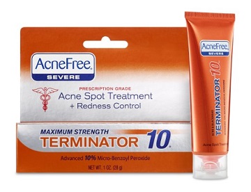 Acnefree Spot Treatments Terminator 10 Maximum Strength 10%, 1 Ounce