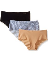 15-2 Calvin Klein Women's 3 Pack Invisibles Hipster Panty
