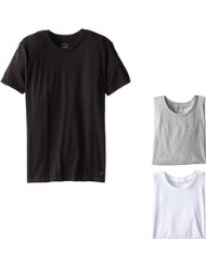 4 Calvin Klein 卡尔文·克雷恩 男士纯棉圆领T恤3件装（直邮）