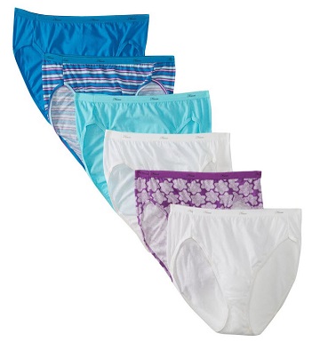 Hanes Women's Core Cotton High-Cut Panty- Assorted (Pack of 6),Assoretd Prints,8