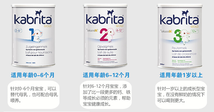 kabrita羊奶粉产品