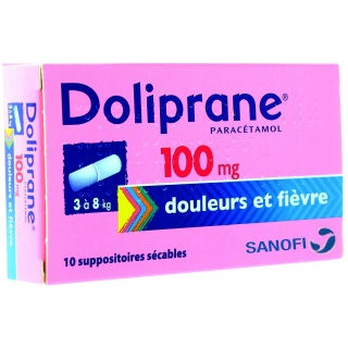 1.1 婴儿退热栓DOLIPRANE SUPPOSITOIRE 100mg 10粒装