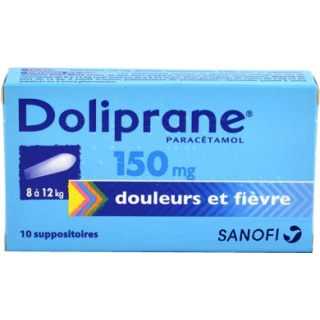 1.2 婴儿退热栓 DOLIPRANE SUPPOSITOIRE 150mg 10粒装