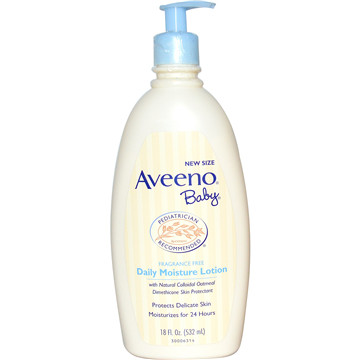 3 Aveeno, 婴儿，每日保湿乳液，不含香料，18液量盎司