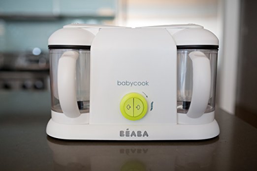 BEABA Babycook Plus 4 in 1 Steam Cooker and Blender, 9.4 cups, Dishwasher Safe, Neon