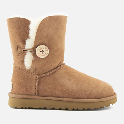 UGG Women's Bailey Button II Sheepskin Boots - Chestnut