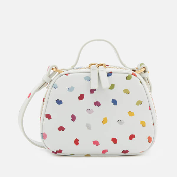 LULU GUINNESS WOMEN'S HENRIETTA CONFETTI LIP PRINT TOTE BAG