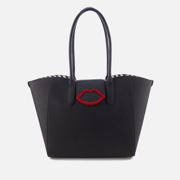 Lulu Guinness Women's Sofia Large Cupids Bow Tote Bag - Black