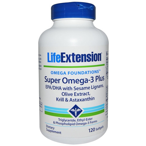 Super Omega-3 Plus EPADHA with Sesame Lignans, Olive Extract, Krill & Astaxanthin