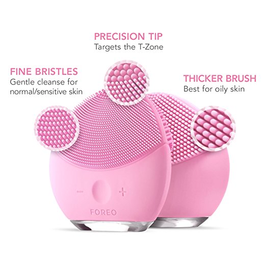 FOREO LUNA mini 2 Facial Cleansing Brush, Gentle Exfoliation and Sonic Cleansing for All Skin Types